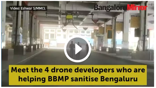 General Aeronautics’ drone deployed in Bangalore for disinfecting